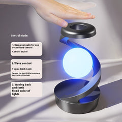 Rotating Moon Lamp with Wireless Charging